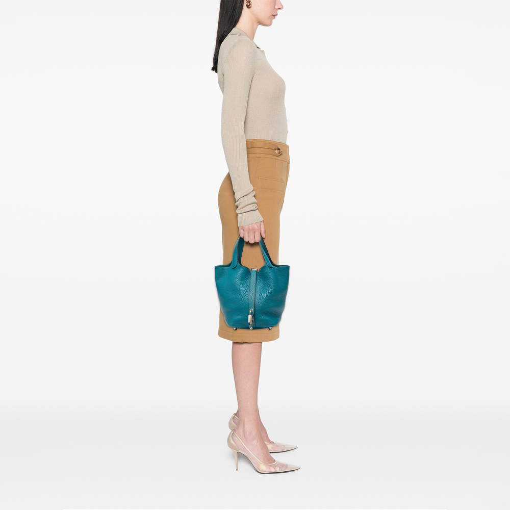 Pre-Loved Hermes Clemence Picotin Lock 18 - Picture 9 of 9
